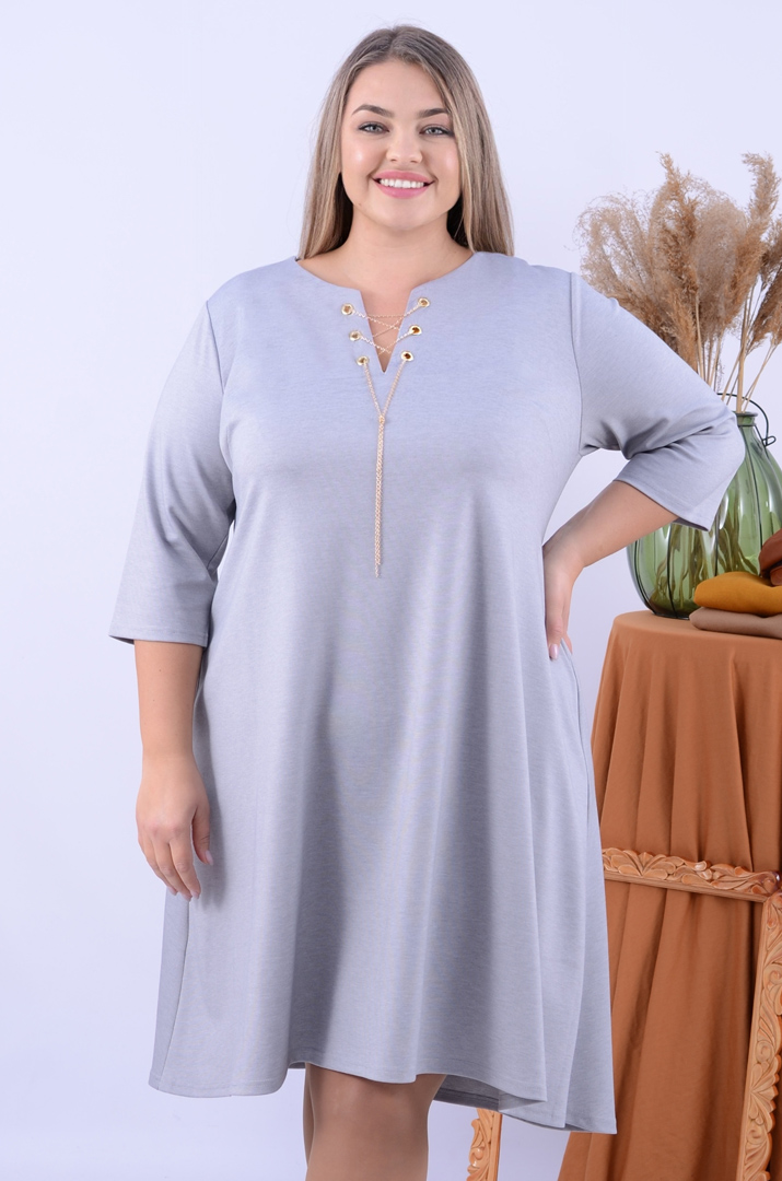 Сукня з аксесуаром батал