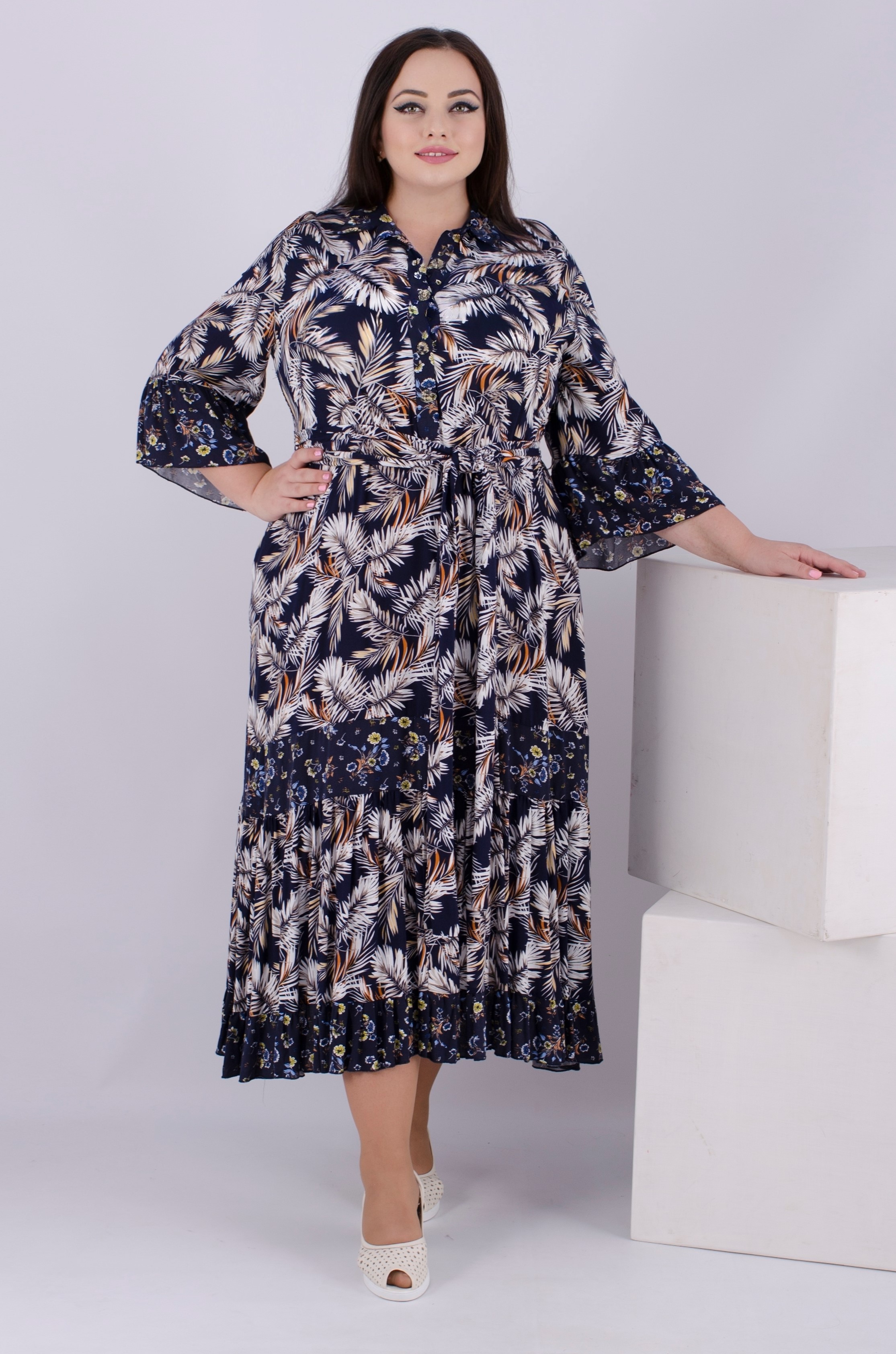 Сукня максі з поясом