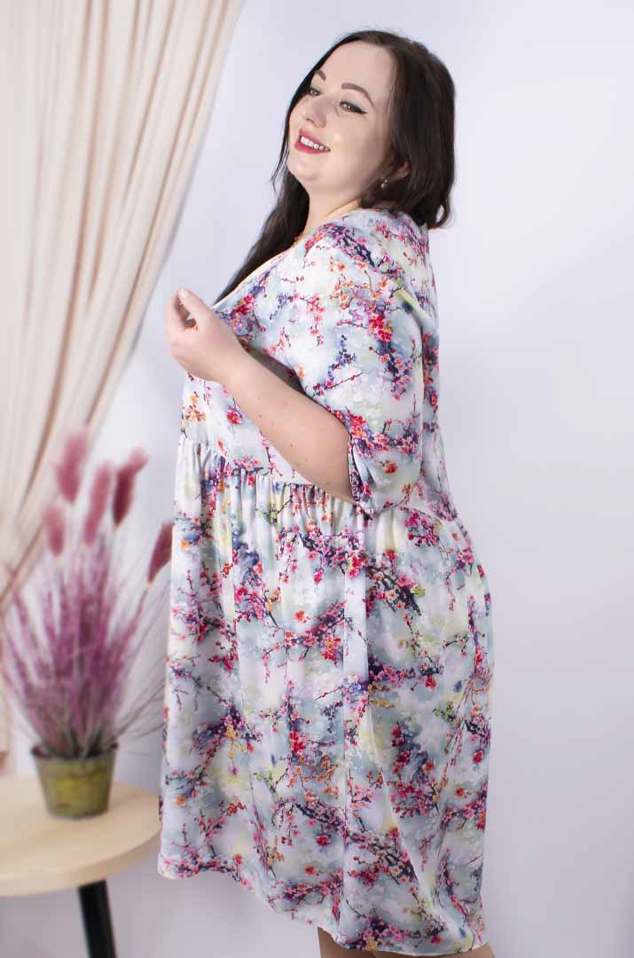 Сукня міді у квітах супер батал