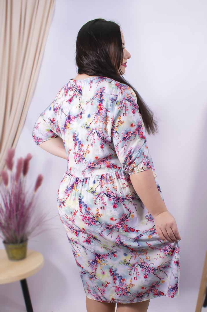 Сукня міді у квітах супер батал