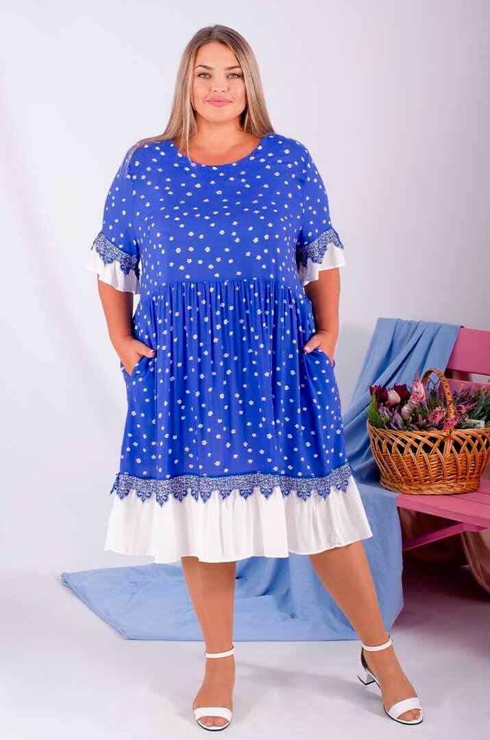 Платье миди батал