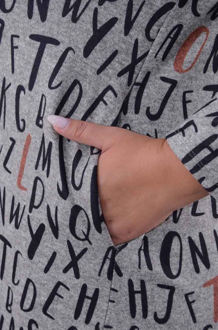 Сукня з принтом міні батал