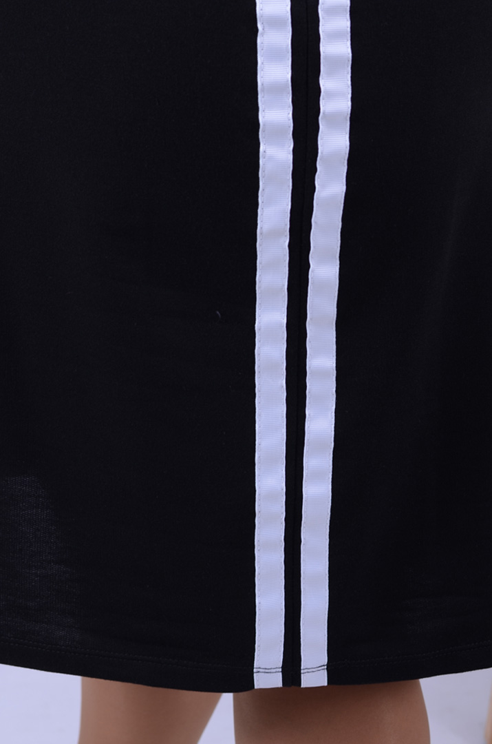 Сукня міді два кольори у спортивному стилі батал