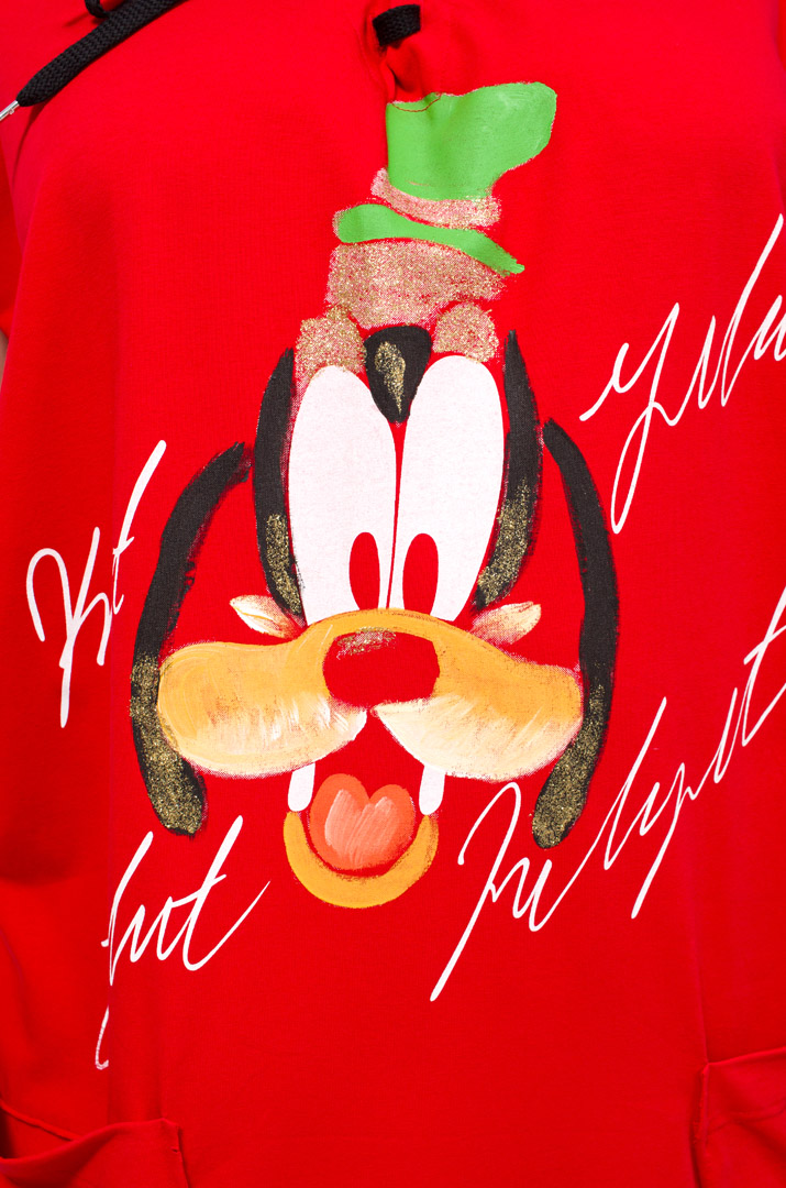 Платье миди с ярким принтом батал