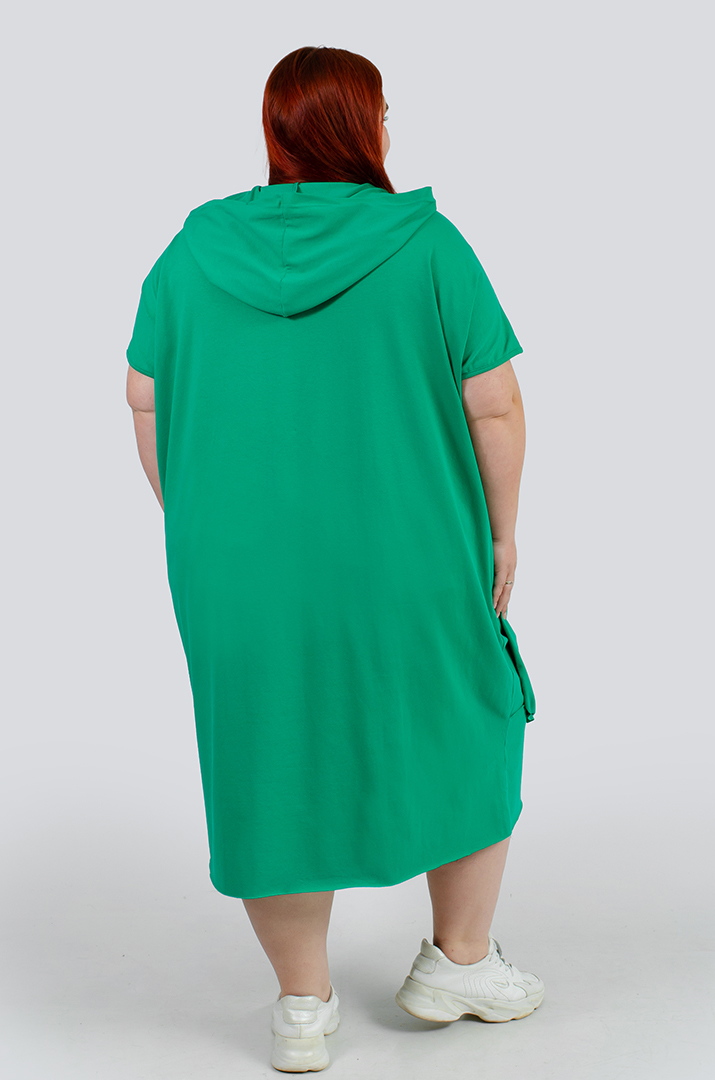 Платье миди с ярким принтом батал