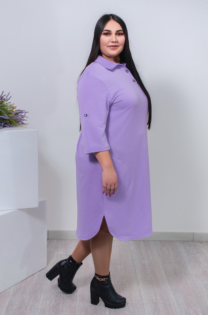 Платье миди в нежных цветах супер батал