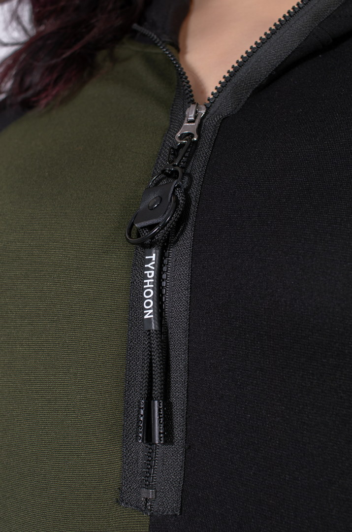 Платье миди с капюшоном батал