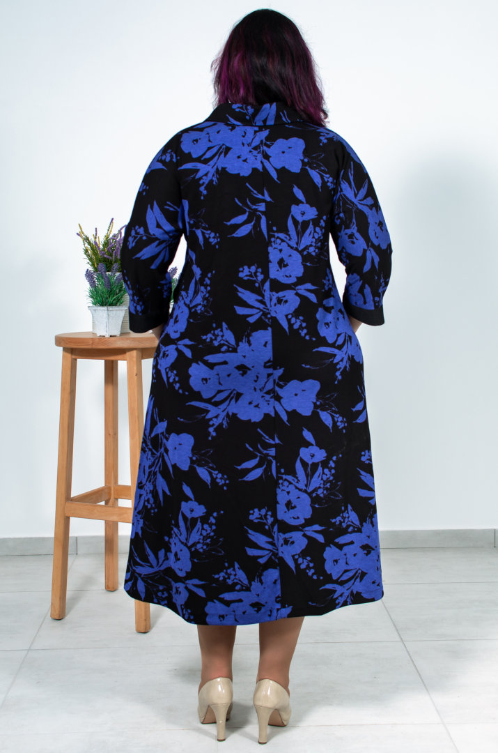 Сукня трапеція з прикрасою батал