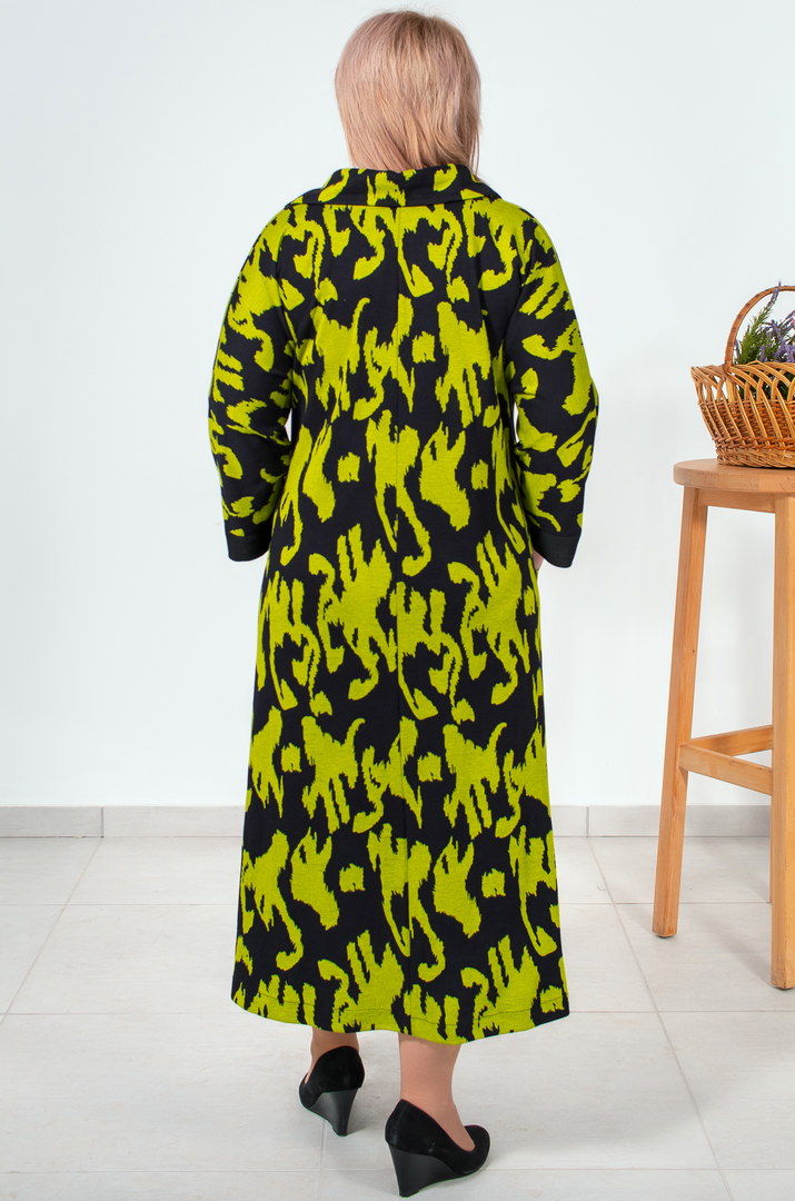 Сукня трапеція з прикрасою батал