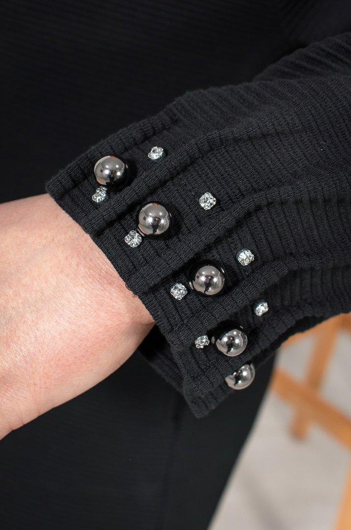 Міні сукня з трикотажної гофрованої тканини батал