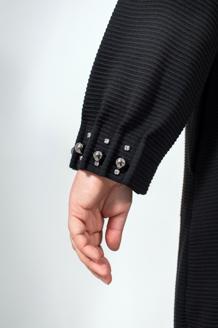 Міні сукня з трикотажної гофрованої тканини батал