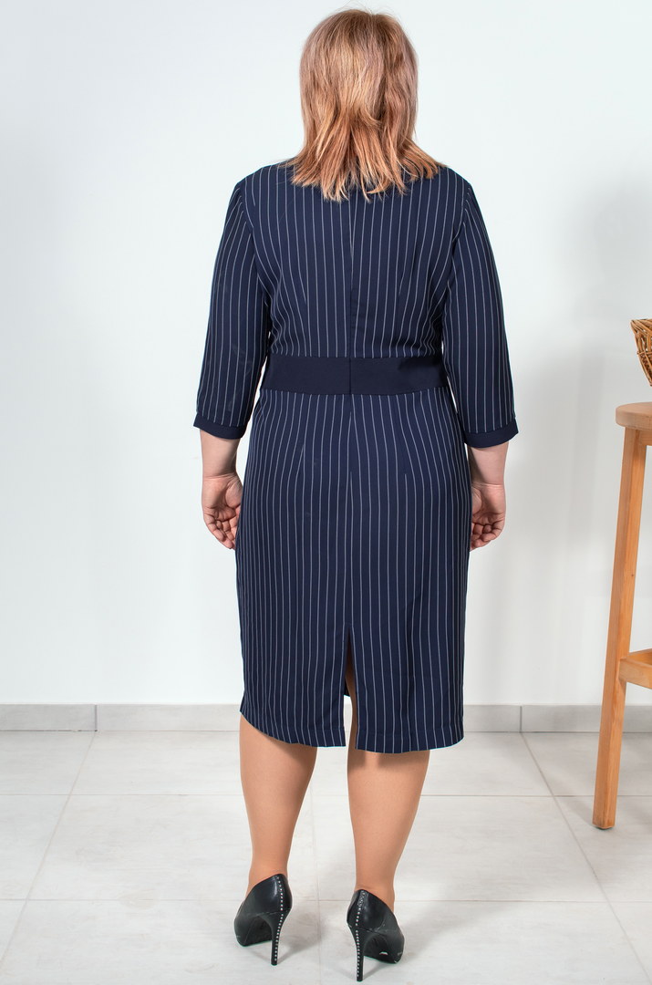 Сукня міді вертикальна смужка супер батал