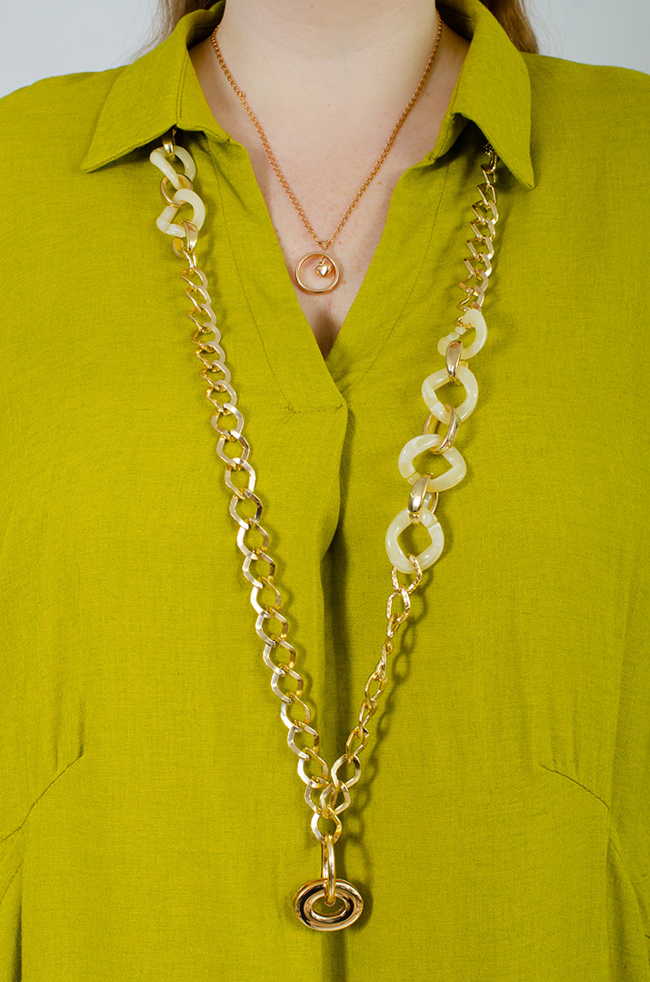 Льняна однотонна сукня з прикрасою батал