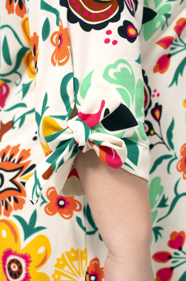 Сукня міні з рукавами на зав'язках супер батал