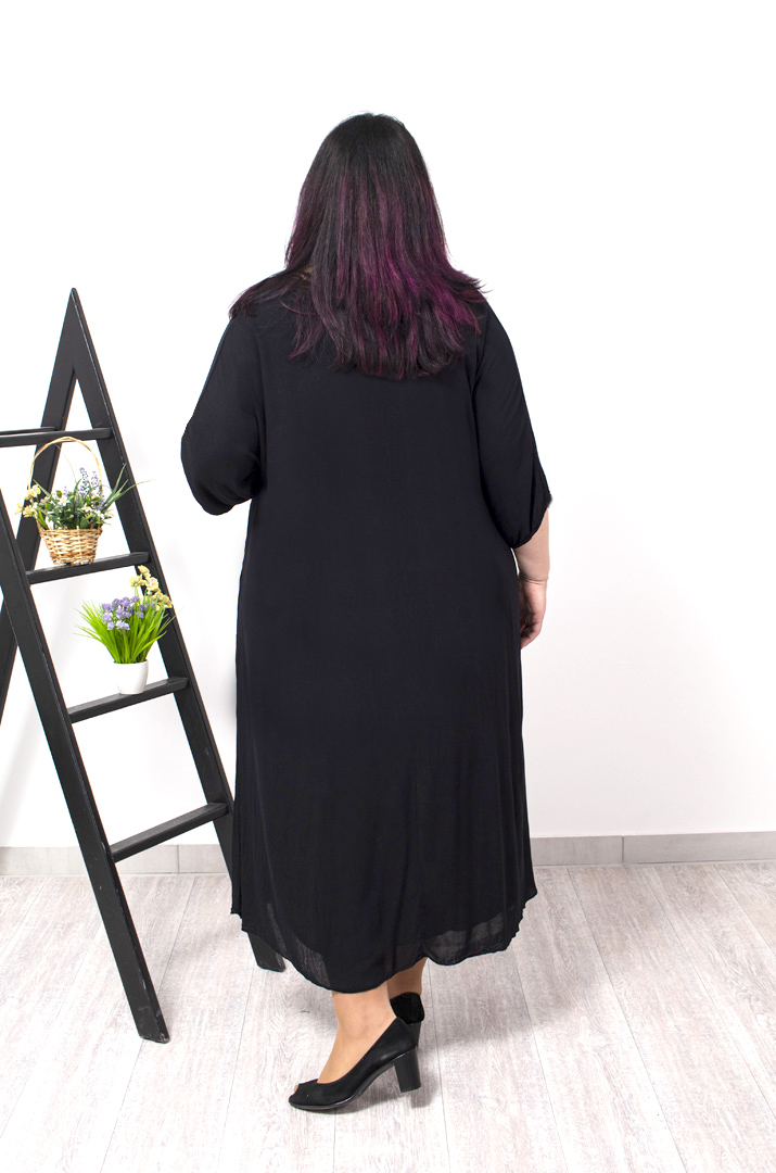 Сукня із легкої жатки на ґудзиках супер батал