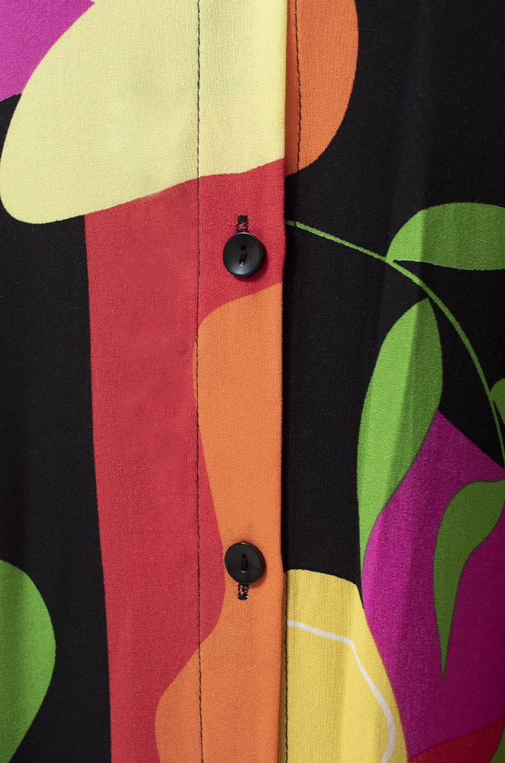 Сукня довга в яскравий принт батал