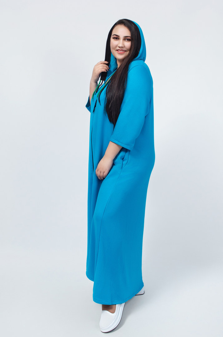 Сукня максі на блискавці з прикрасою батал