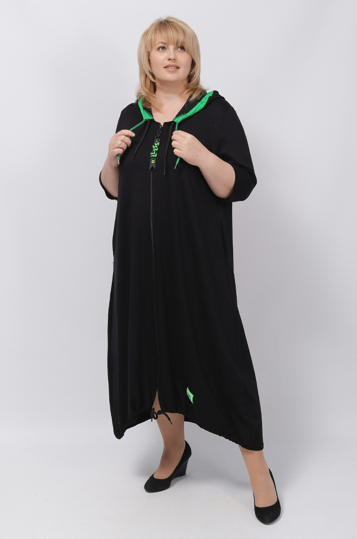 Сукня максі на блискавці з прикрасою батал