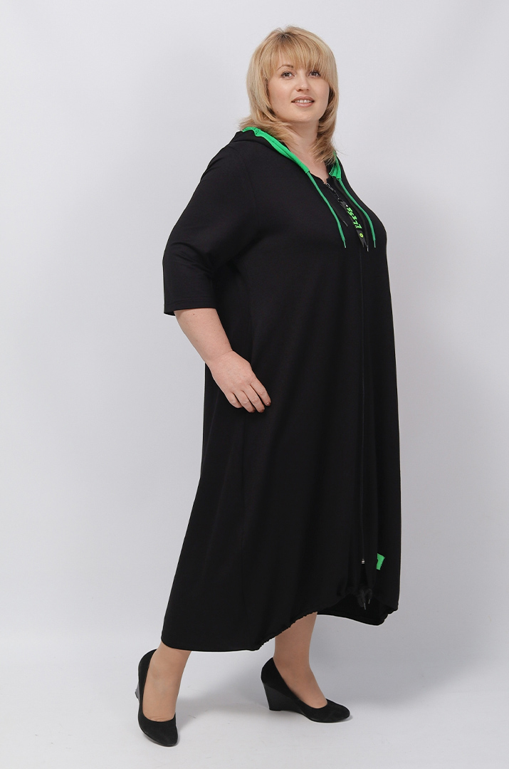 Сукня максі на блискавці з прикрасою батал