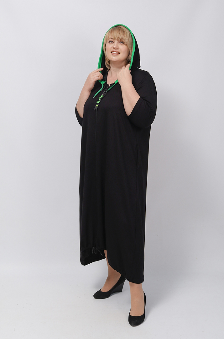 Сукня максі на блискавці з прикрасою батал