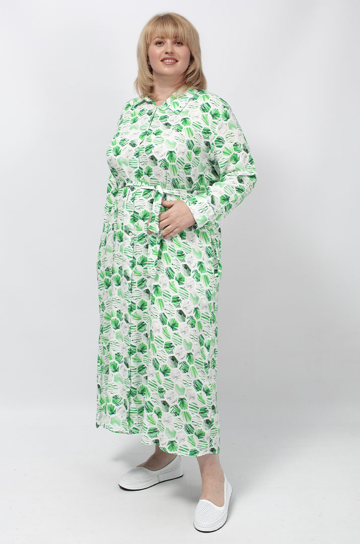 Яскрава сукня максі з поясом супер батал