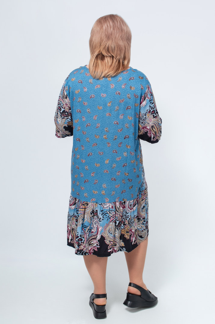 Платье штапель в принт супер батал