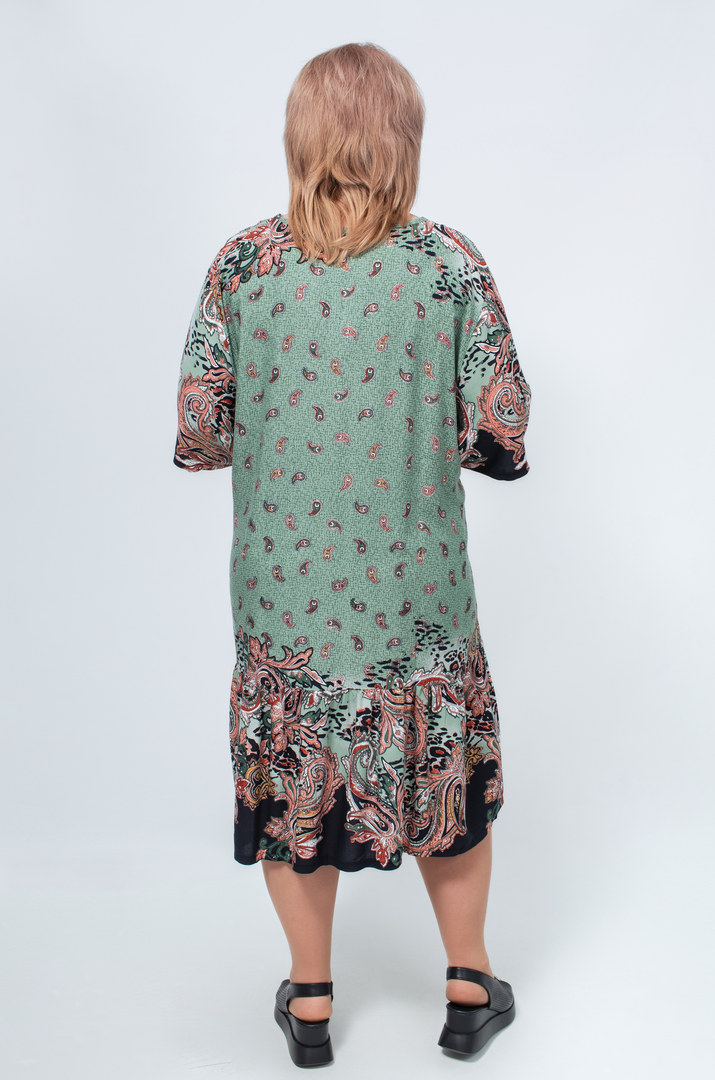 Платье штапель в принт супер батал