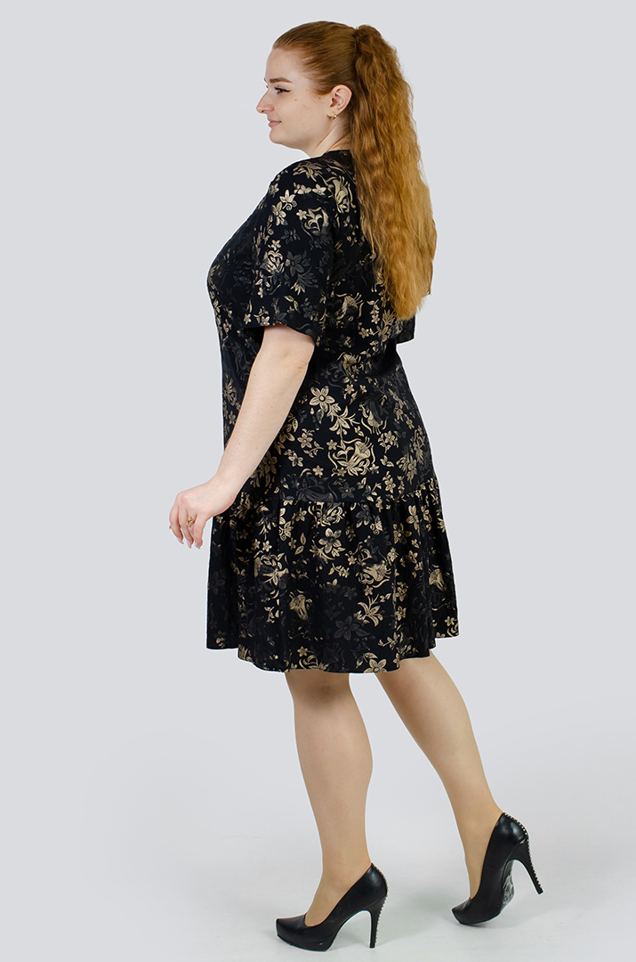 Платье штапель в принт супер батал