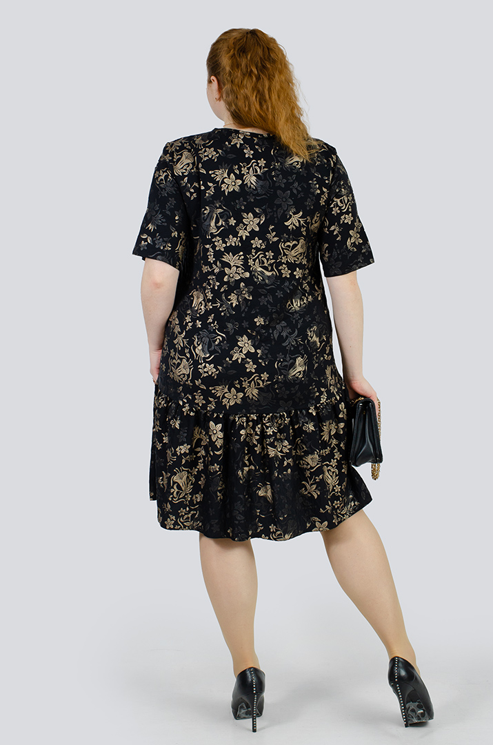 Платье штапель в принт супер батал