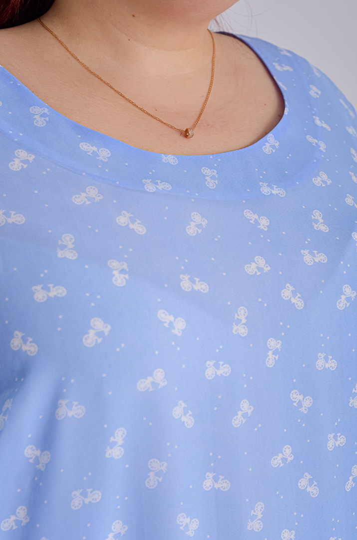 Легка шифонова сукня в принт супер батал