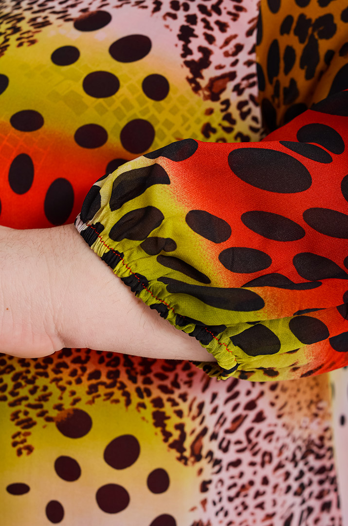 Легка шифонова сукня в принт супер батал