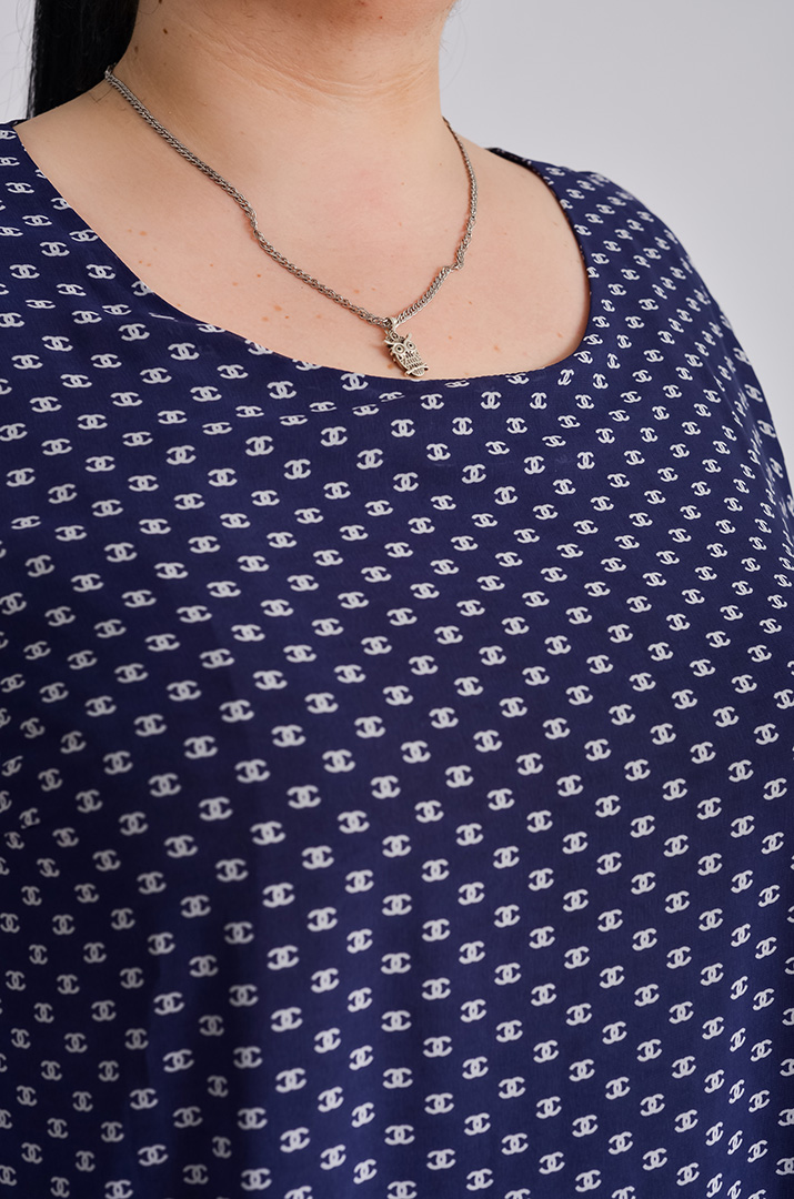 Легка шифонова сукня в принт супер батал