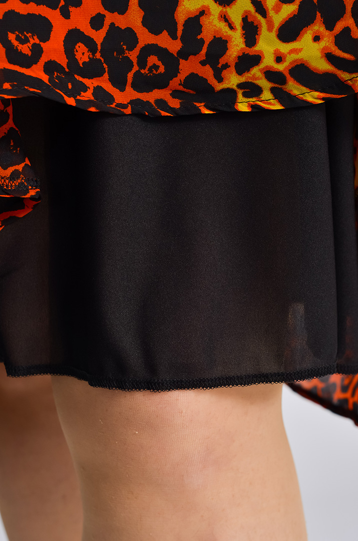 Легка шифонова сукня в принт супер батал