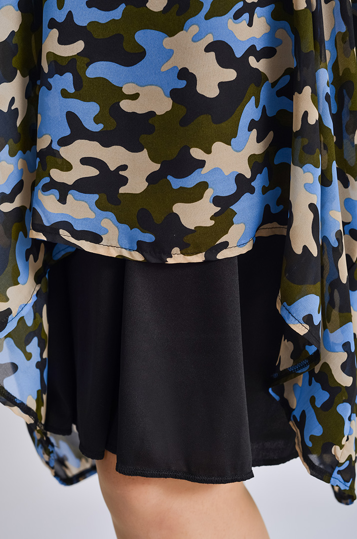 Легка шифонова сукня в принт супер батал