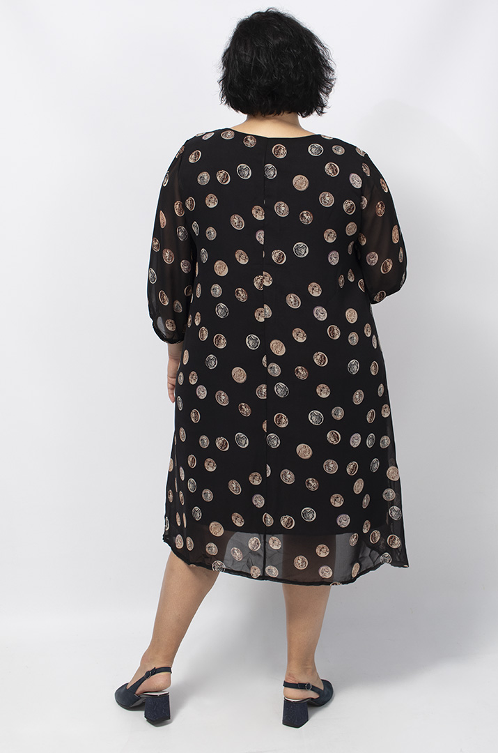 Легка шифонова сукня в принт супер батал