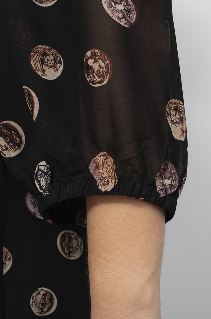 Легка шифонова сукня в принт супер батал