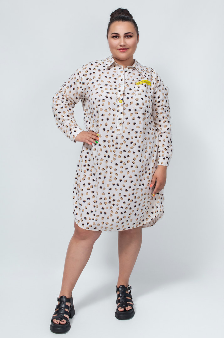 Сукня міні штапель в різних принтах супер батал