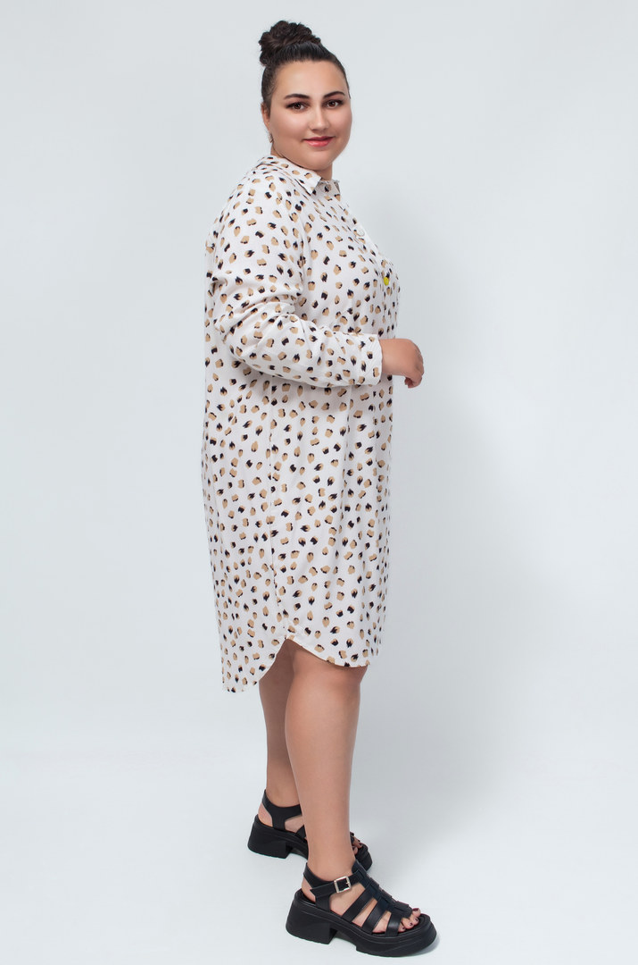 Сукня міні штапель в різних принтах супер батал