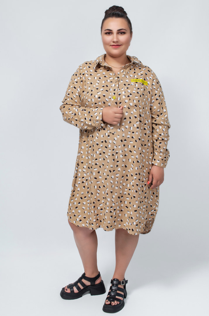 Сукня міні штапель в різних принтах супер батал