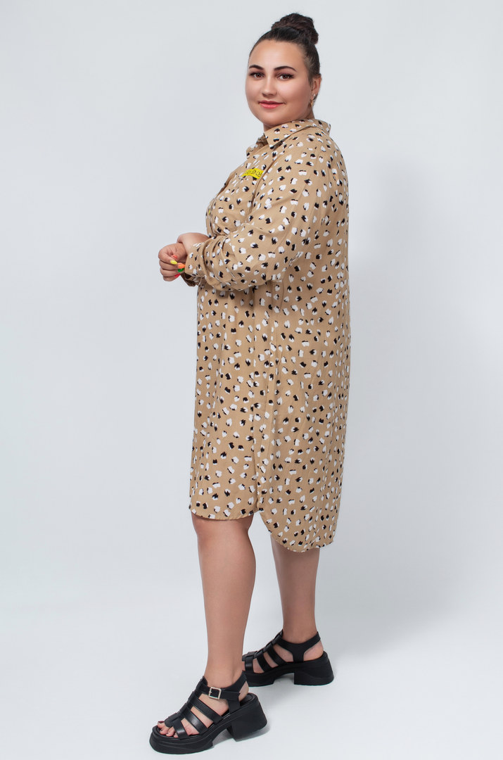 Сукня міні штапель в різних принтах супер батал