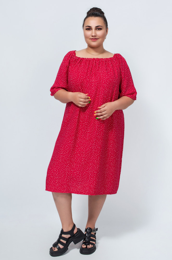 Яскрава сукня міні зі штапелю в різних кольорах супер батал