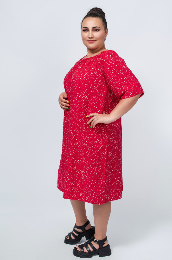 Яскрава сукня міні зі штапелю в різних кольорах супер батал