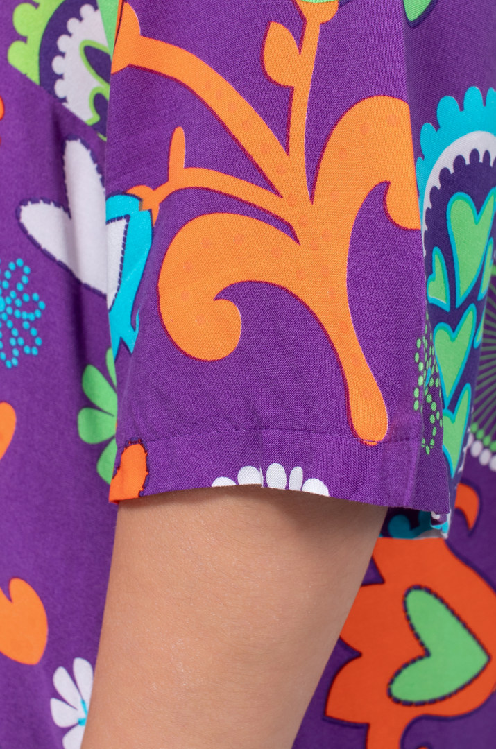 Легкое платье мини с принтом из штапеля в разных цветах супер батал