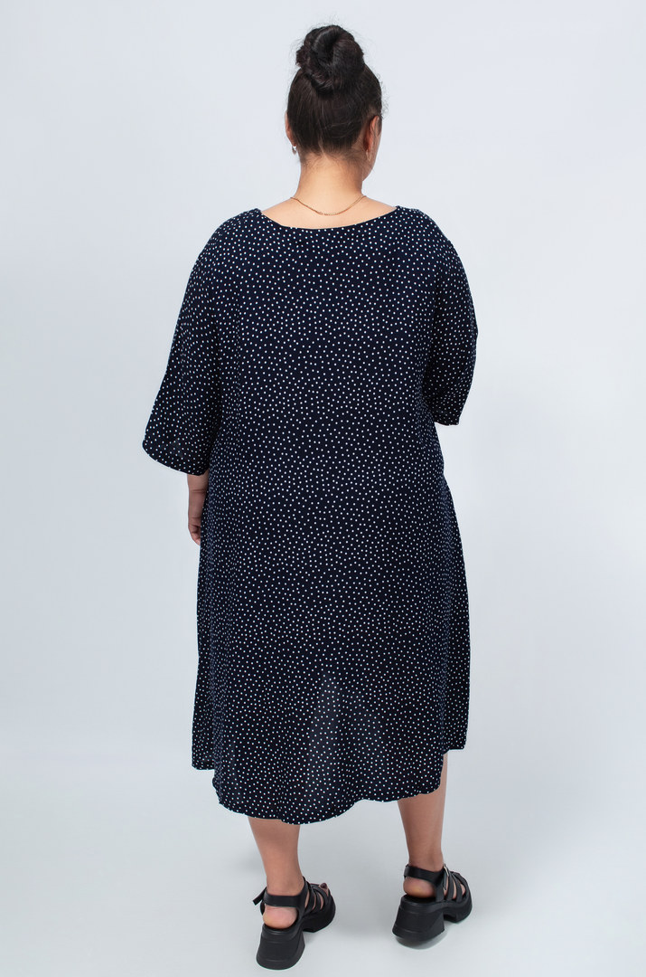 Легкое платье мини с принтом из штапеля в разных цветах супер батал