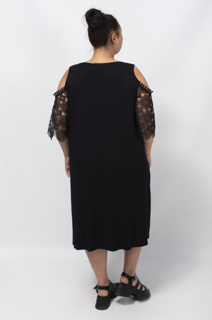Вишукана сукня з мереживними рукавами супер батал