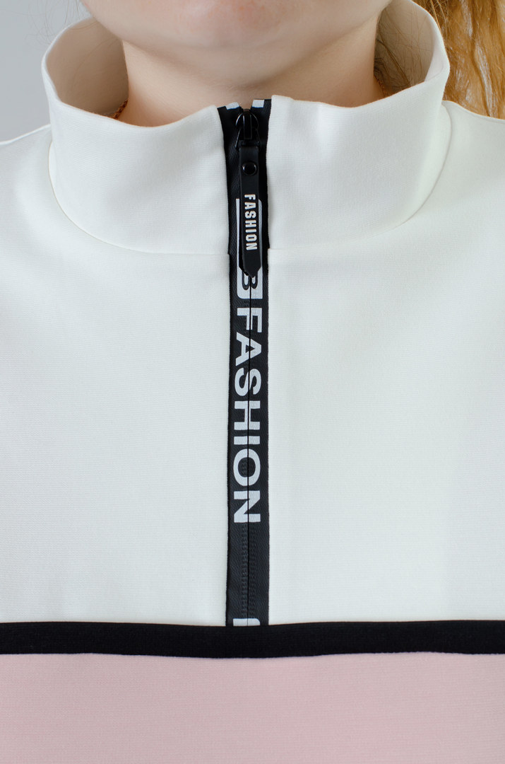 Яскрава сукня з коміром на блискавці батал