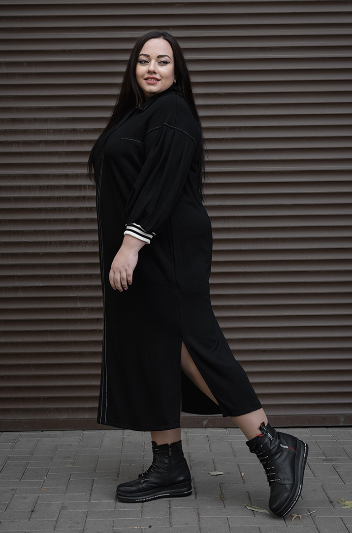 Сукня міді у стилі спорт шик батал