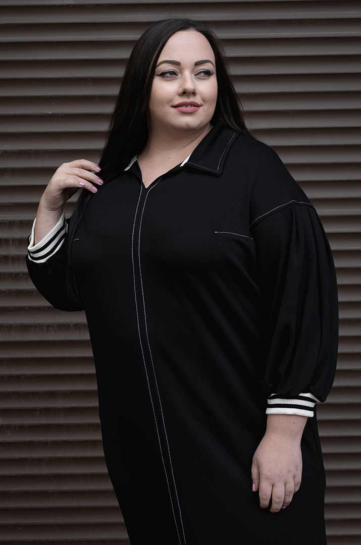 Сукня міді у стилі спорт шик батал