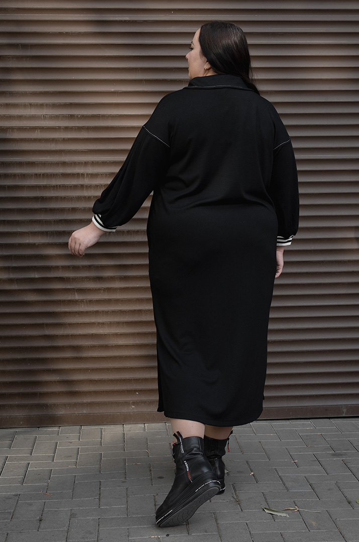 Сукня міді у стилі спорт шик батал