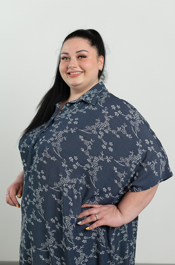 Сукня максі в принт мільфльор великих розмірів